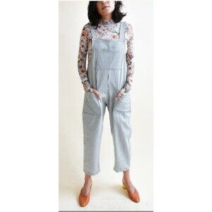Altar Houseline “Cassie Coverall Railroad Stripe”  100% Hemp, Unisex Overall
